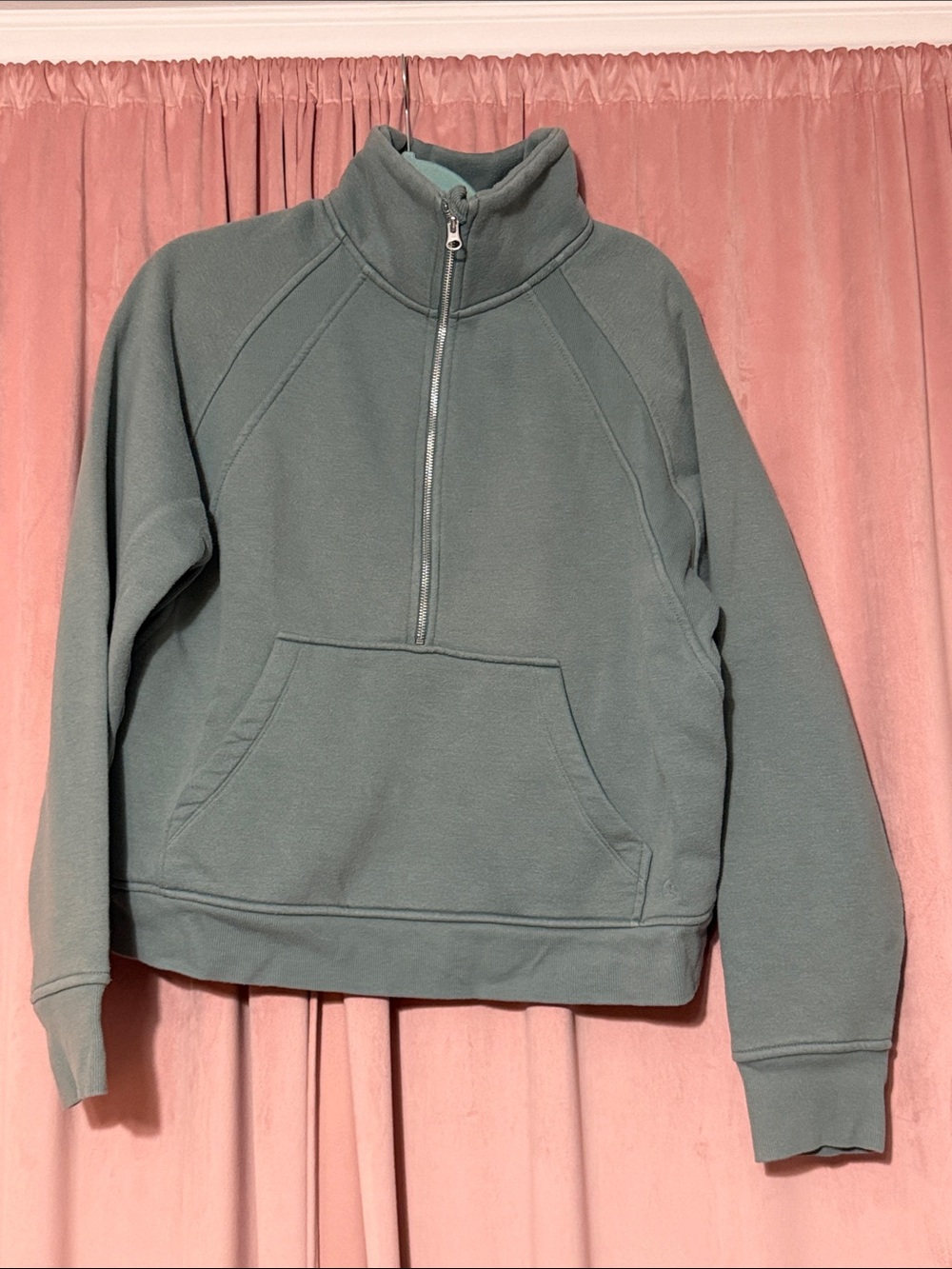Danskin Sage Green Half-Zip Fleece Pullover
